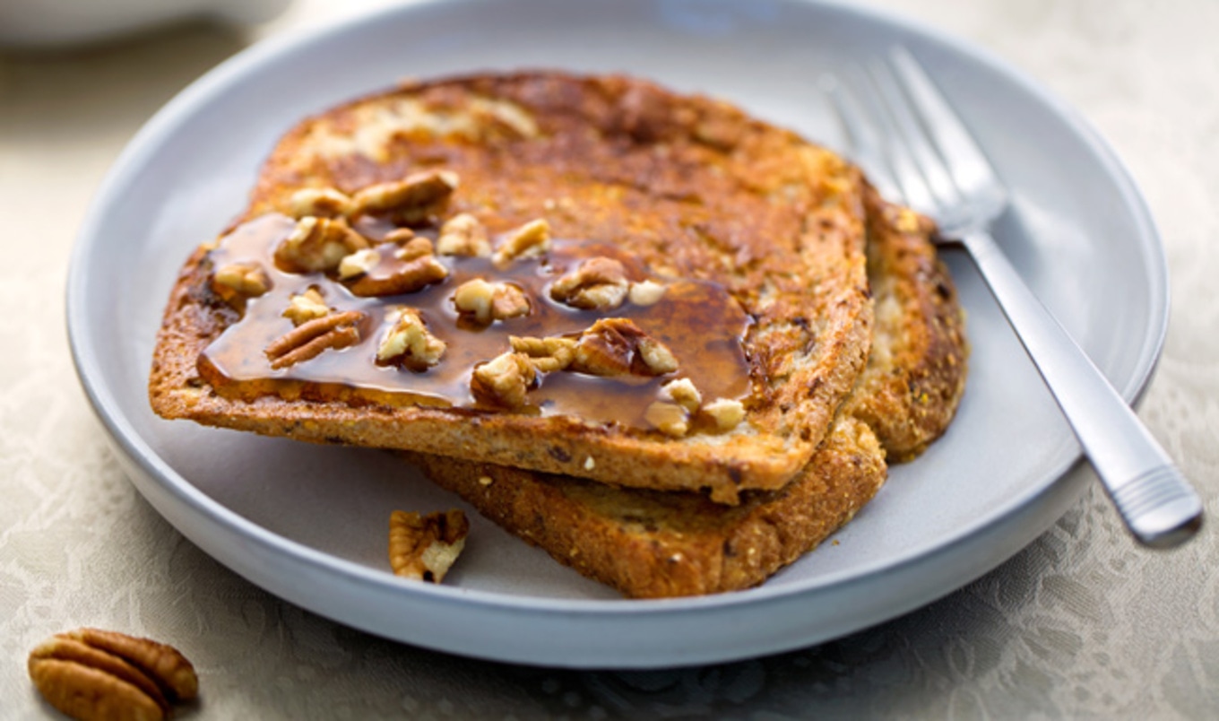 Vegan Maple-Pecan French Toast