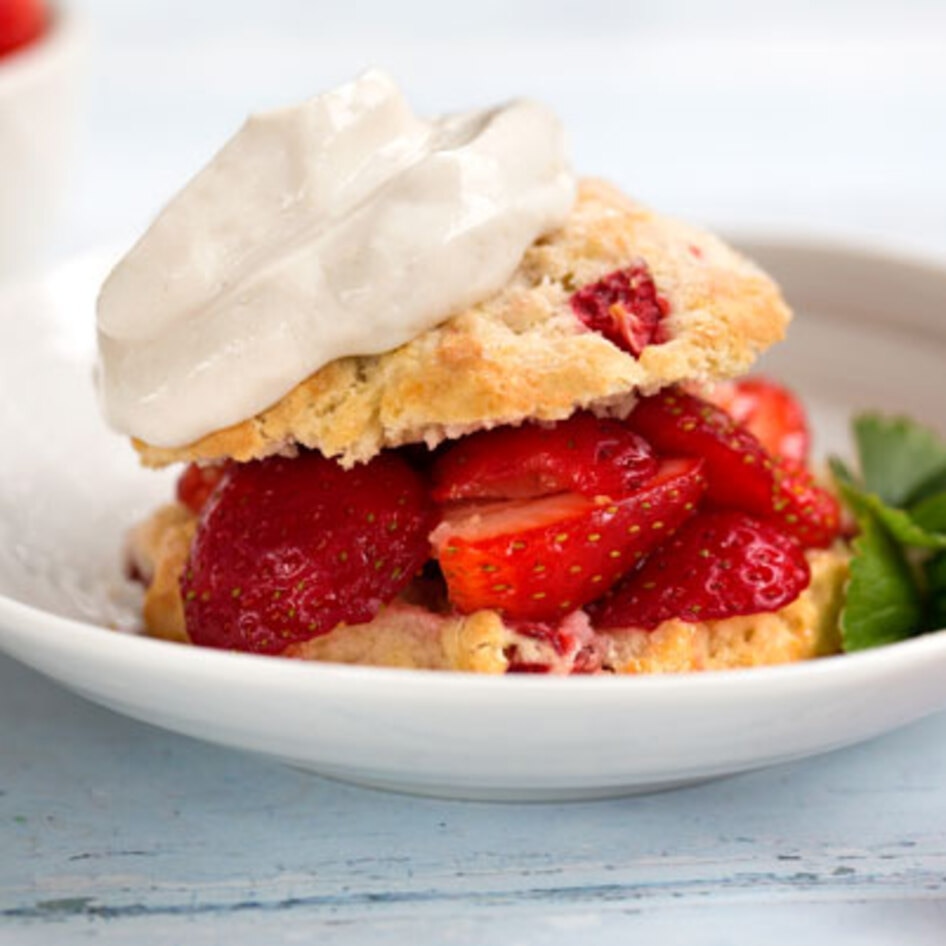 Vegan Strawberry Shortcake With Maple Creme