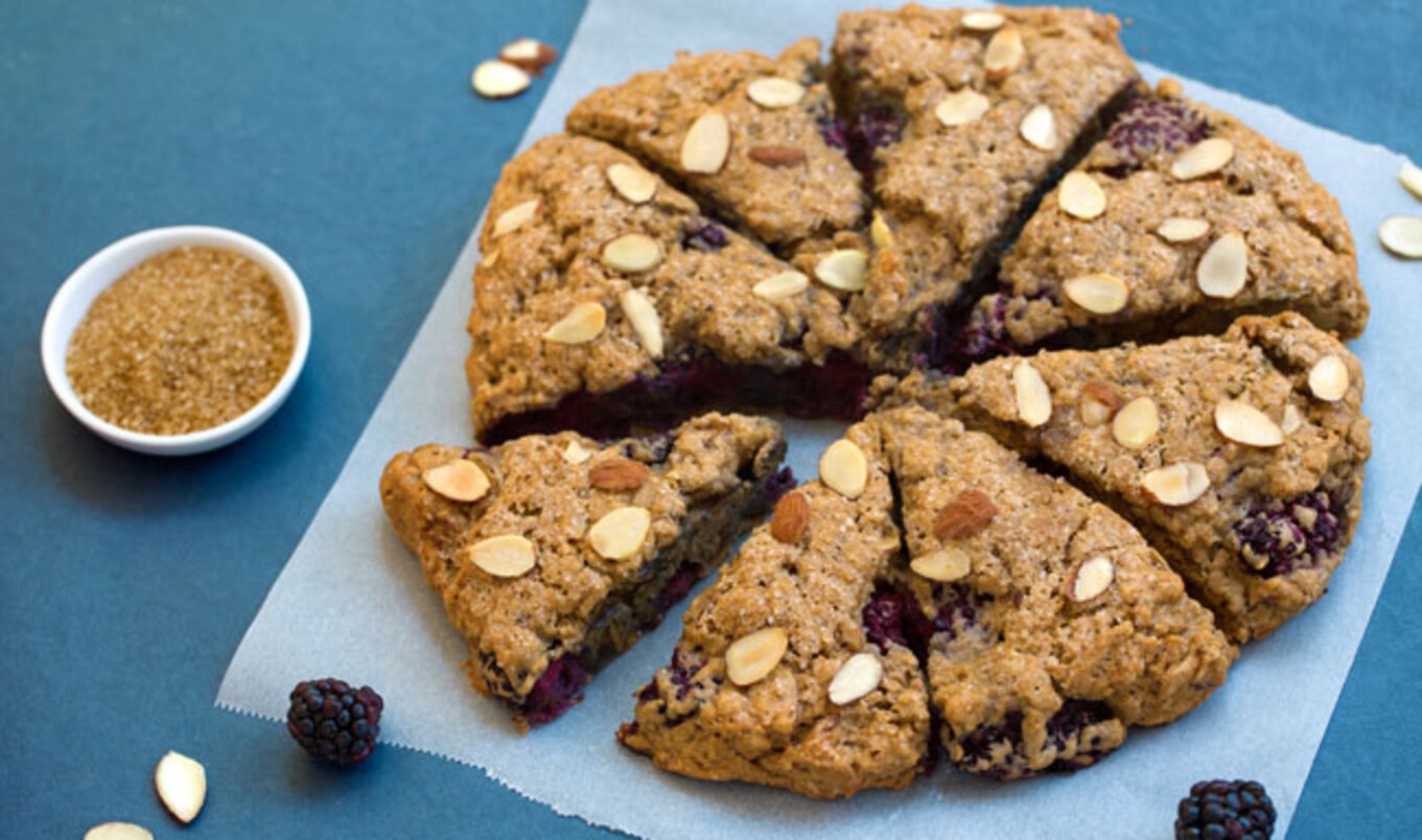 Easy Vegan Blackberry Almond Scones