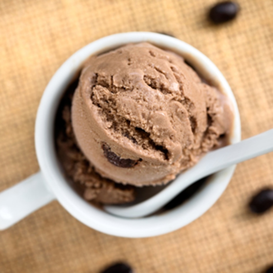 Dairy-Free Coffee Frozen Yogurt With Chocolate Chips