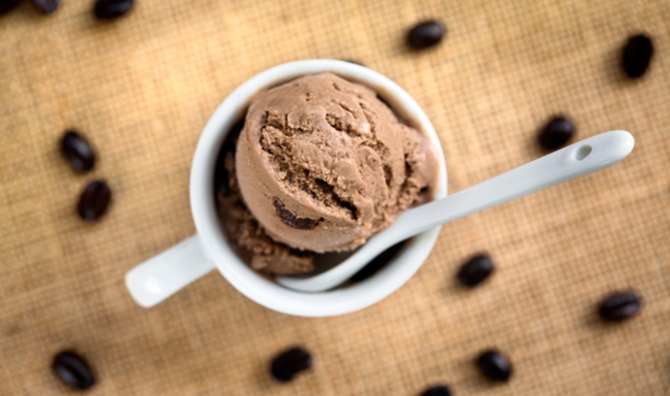 Dairy-Free Coffee Frozen Yogurt With Chocolate Chips