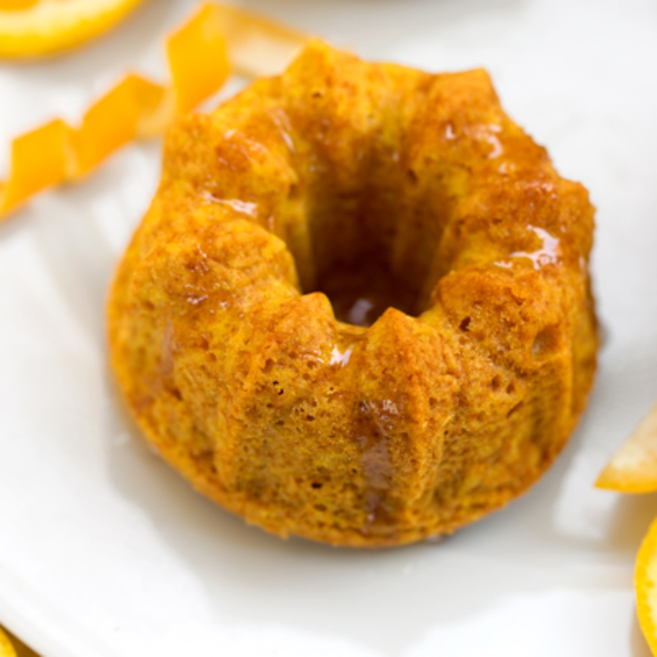 Vegan Mini Lemon Bundt Cakes With Lemon Glaze