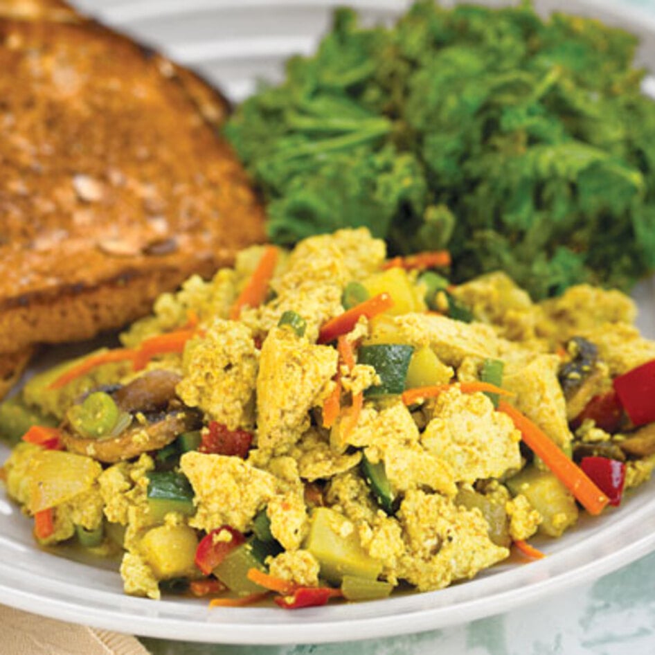 Easy Two-Step Tofu Scramble With Mixed Veggies