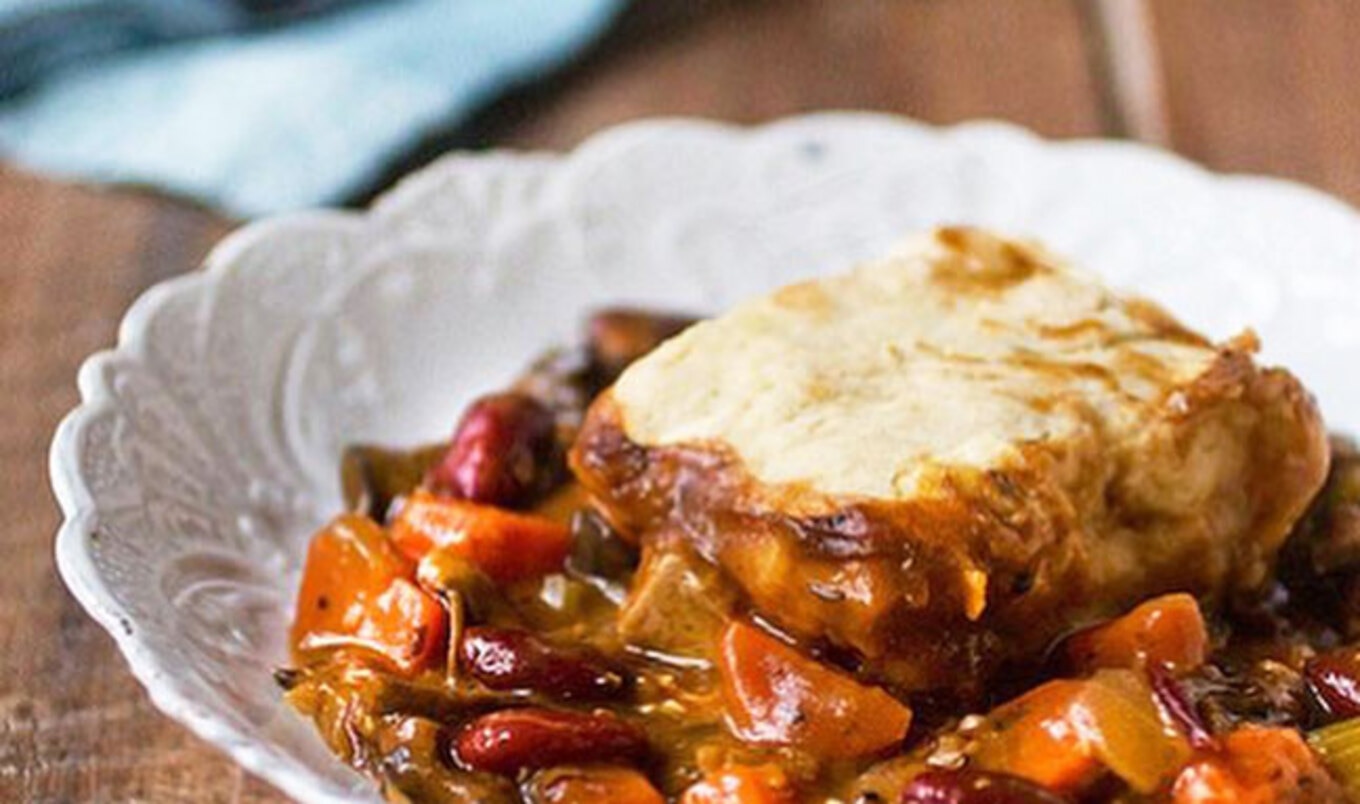 Vegan Irish Stout Stew With Fluffy Potato Biscuits