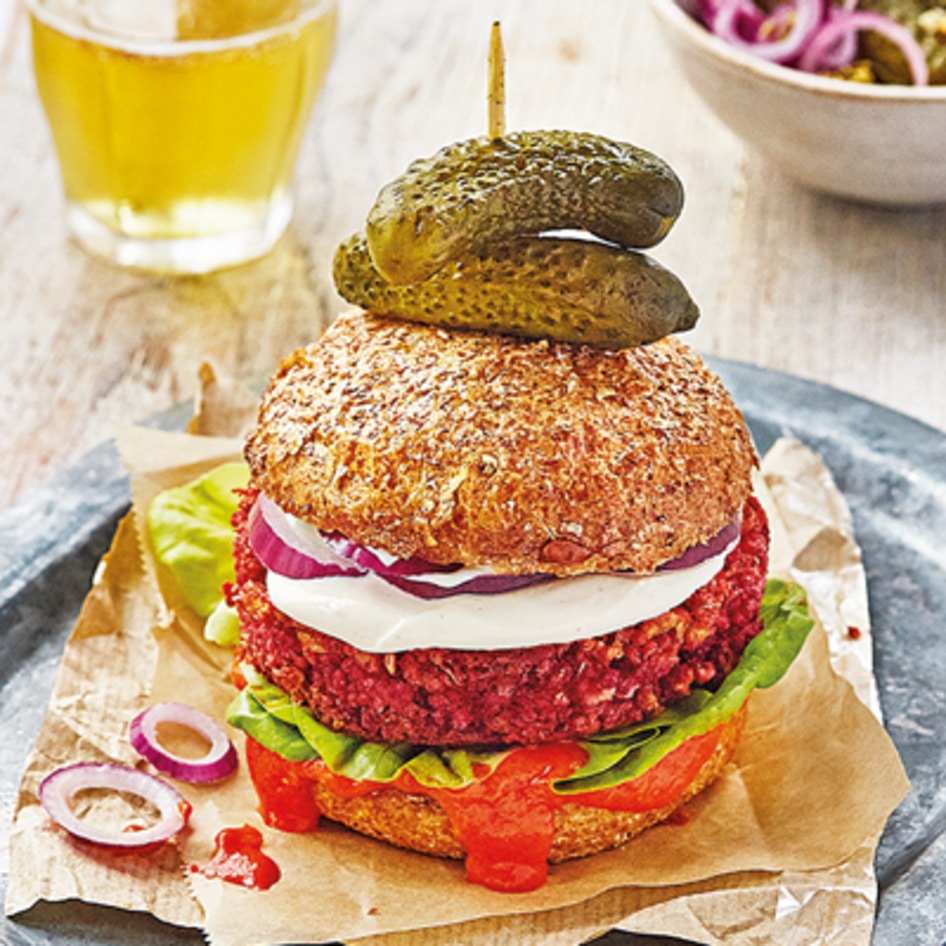 Charred Mediterranean Falafel Burger