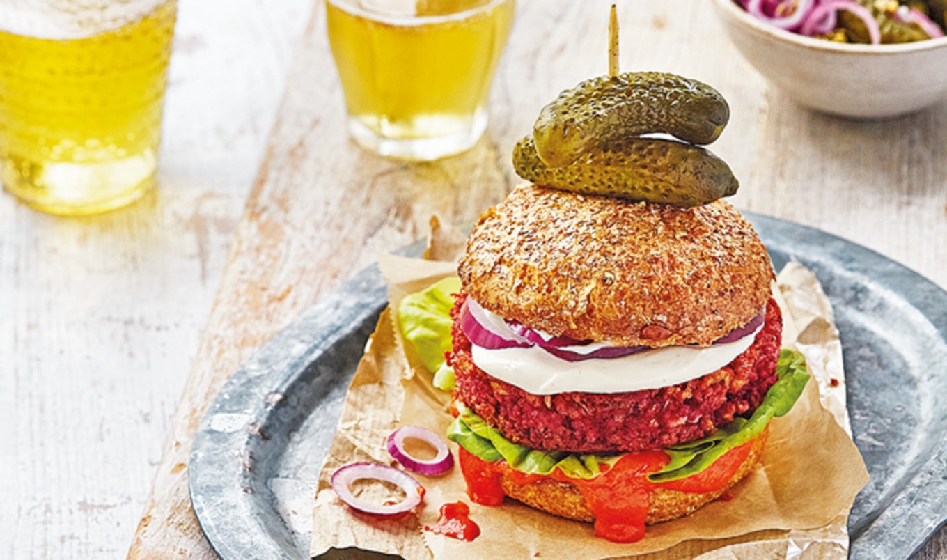 Charred Mediterranean Falafel Burger